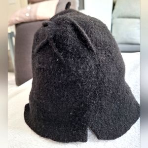 LISA SHAUB COUTURE | Vintage Black Wool Hat